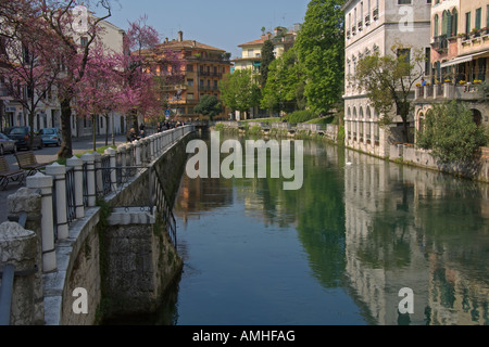 Treviso Riviera Santa Margherita Fluss Sile Veneto Italien April 2007 Stockfoto