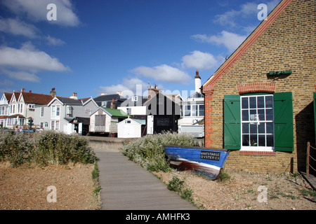 Auster Schuppen an Whitstable Kent berühmt für seine Austern Stockfoto