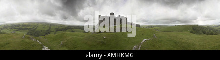 Castell Position Cennen 360 Grad panorama Stockfoto