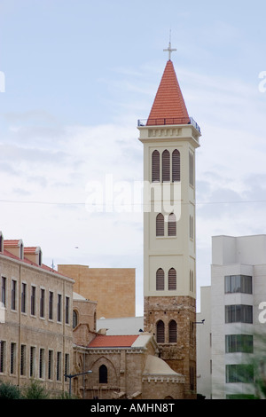 Die Saint Louis Church von der Instandsetzung, gegründet 1863 Beirut-Libanon Stockfoto