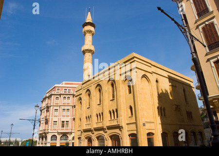 Renovierte alte Moschee in der Innenstadt von Beirut-Libanon Stockfoto