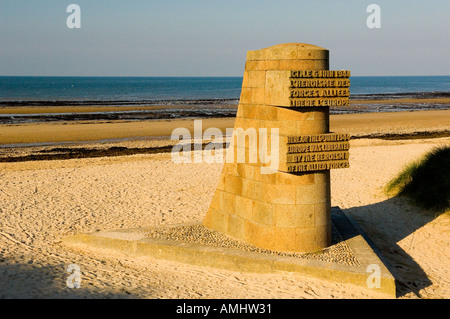 Juno Beach-Denkmal in der Nähe von Juno Beach Centre in Courseulles Sur Mer in der Normandie Frankreich Stockfoto