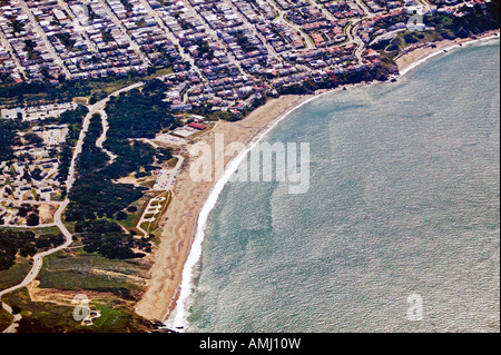 Luftaufnahme über Baker Beach Golden Gate National Recreation Area San Francisco Kalifornien Stockfoto
