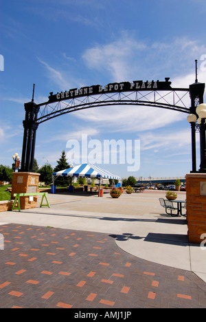 Cheyenne Depot Plaza in der Innenstadt von Cheyenne Wyoming WY Stockfoto