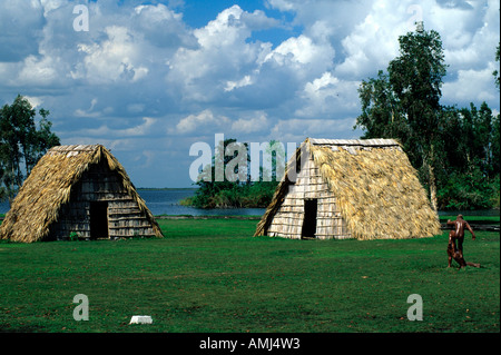 Kuba, Matanzas, Nationalpark Zapata, Guama, Schatzlagune, Laguna del Tesoro, Feriendorfes Stockfoto