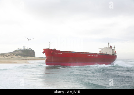 8. Juni 2007 trieb die Pascha-Bulker auf Nobby Beach Newcastle New South Wales Australien. Stockfoto