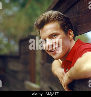 Bobby Vee im outdoor Portrait 1959-61 Stockfoto