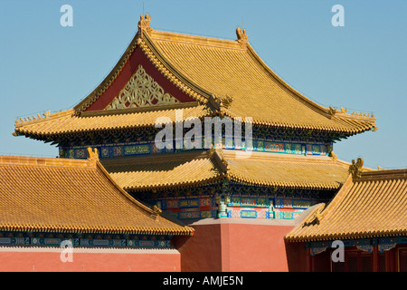 Architektonisches Detail verbotenen Stadt Peking China Stockfoto