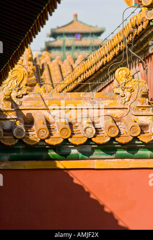 Architektonisches Detail verbotenen Stadt Peking China Stockfoto