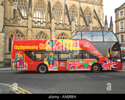 Offizielle Sightseeing-Bus für die Tour der Stadt von Bath Somerset England UK EU Stockfoto