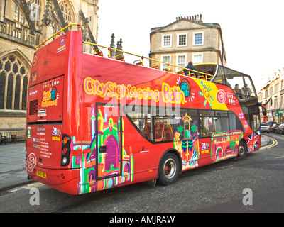 Offizielle Sightseeing-Bus für die Tour von Bad Somerset England UK EU Stockfoto