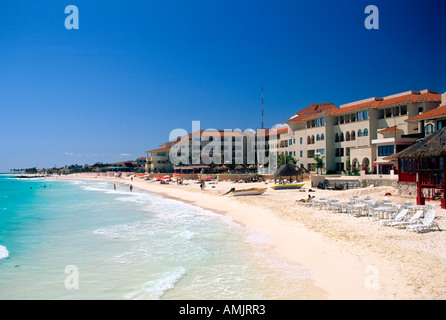 Mexiko, Yucatan, Playa del Carmen, Karibikstrand Stockfoto