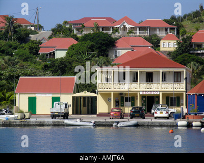 Duty free Spirituosengeschäft Gustavia Hafen St. Barts Stockfoto