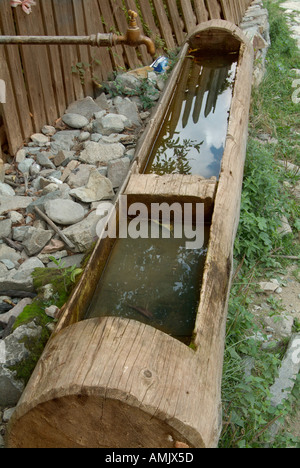 Frühling-Wassertrog Bulgarien Peoples Republik Narodna Republika Bulgariya Balkanhalbinsel Europe Stockfoto