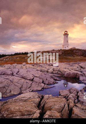 Leuchtturm, Louisbourg, Nova Scotia, Kanada Stockfoto
