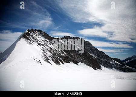 Das Ewigschneefeld an der großen Aletsch Gletscher Wallis Schweiz September 2007 Stockfoto