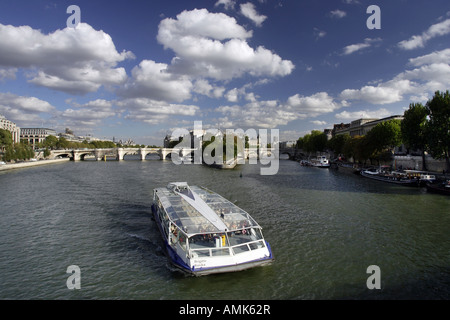 Der Fluss Seine, Pont Neuf und  le De La Cité, Paris, Frankreich Stockfoto