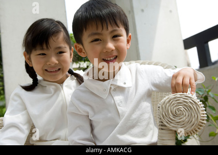 Porträt von Kinder Lächeln Stockfoto