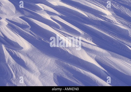 Schnee-Designs, Nunavik, Quebec, Kanada Stockfoto