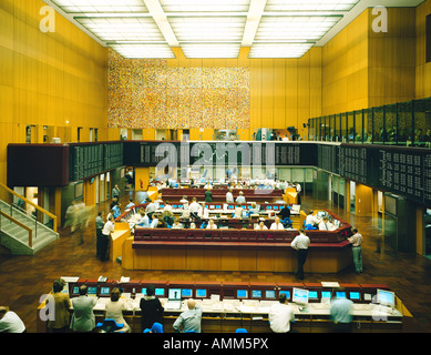 Tradingroom der Börse Frankfurt, Deutschland Stockfoto