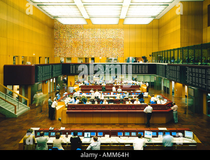 Tradingroom der Börse Frankfurt, Deutschland Stockfoto