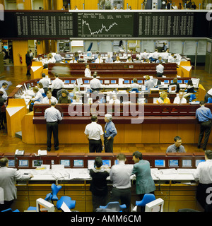 Tradingroom der Börse Frankfurt, Deutschland Stockfoto