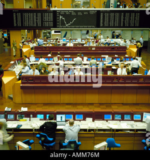 Tradingroom der Börse Frankfurt, Deutschland Stockfoto