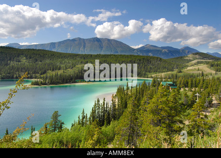 Emerald Lake entlang South Klondike Highway Yukon Territorium YT Kanada Stockfoto