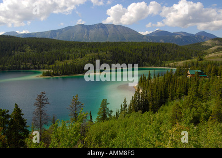 Emerald Lake entlang South Klondike Highway Yukon Territorium YT Kanada Stockfoto