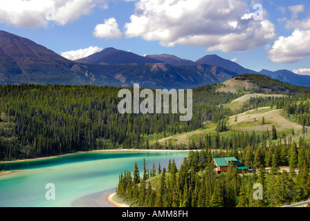 Emerald Lake entlang South Klondike Highway Yukon Territorium YT Kanada Stockfoto