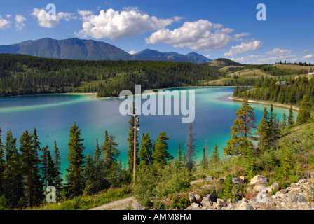 Emerald Lake entlang South Klondike Highway Yukon Territorium YT Kanada Stockfoto