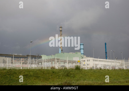 Leichtwasserreaktors Wiederaufarbeitungsanlage für abgebrannte Kernbrennstoffe Uran und Plutonium von COGEMA La Hague Normandie Frankreich betrieben Stockfoto