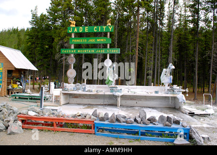 Größte jade Jade City Minen in Welt Cassiar Mountains Cassiar Highway Vancouver BC Kanada Bergbau kostbaren Edelsteine Edelstein Stockfoto