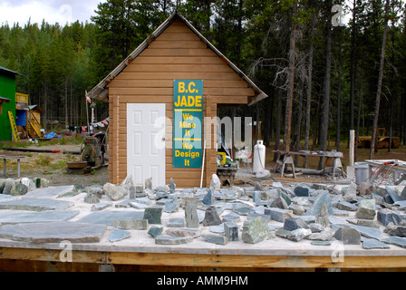 Größte jade Jade City Minen in Welt Cassiar Mountains Cassiar Highway Vancouver BC Kanada Bergbau kostbaren Edelsteine Edelstein Stockfoto