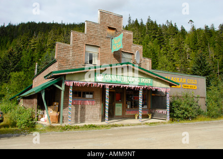 Geschäfte Läden in Hyder Alaska AK USA US-Grenze mit Stewart BC British Columbia Kanada Stockfoto