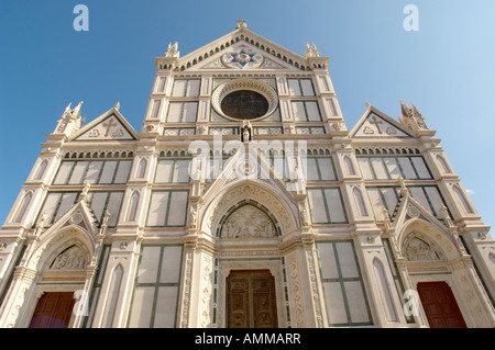 Basilika "Santa Croce" Fassade Florenz Stockfoto