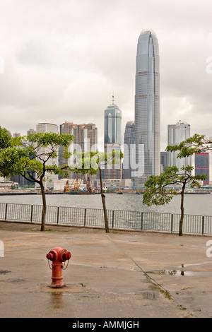 Feuerwehrschlauch und Ifc in Hong kong Stockfoto