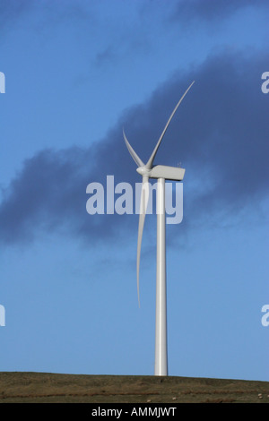 Windkraftanlage im Windpark Busbie Muir Stockfoto