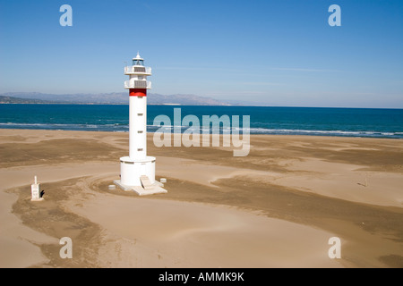 Punta del Fangar Leuchtturm Stockfoto