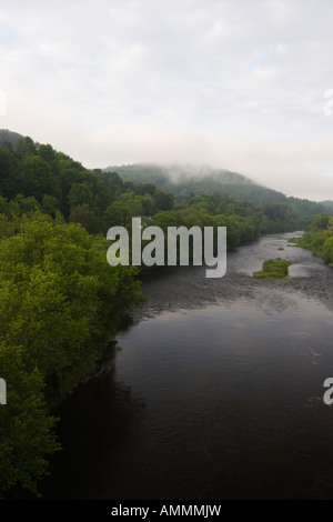 Die Passumpsic als es fliesst durch St. Johnsbury in Vermont USA Stockfoto