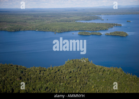 Luftaufnahme von Moosehead Lake Maine USA Stockfoto