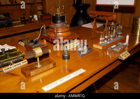 Replikat Büro beim das Herz Inhalt Kabel Station provinzielle historische, nach Herzenslust Inhalt, Neufundland, Kanada. Stockfoto