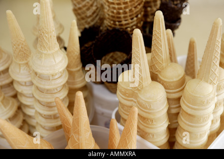 Eiscreme-Kegel Stockfoto