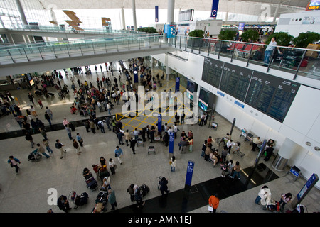 Arrivals Hall Bereich HKG Hong Kong International Airport Stockfoto