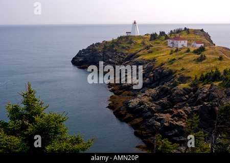 Schwalbenschwanz-Leuchtturm, North Head, Grand Manan Island, Grand Manan, Bay Of Fundy, der Fundy Inseln, New Brunswick, Kanada. Stockfoto