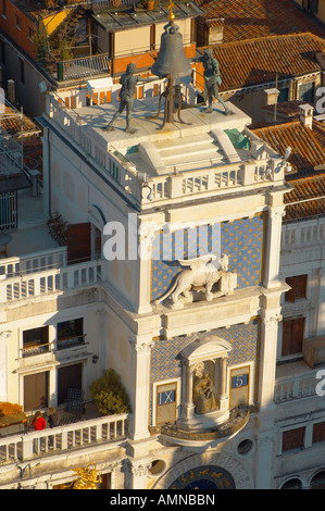 Venedig Italien. Arial Ansicht Glockenturm Markusplatz s Stockfoto