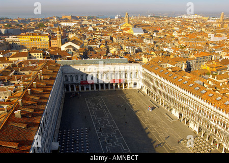 Arial Ansicht von Saint Mark s Quadrat Venedig Italien Stockfoto