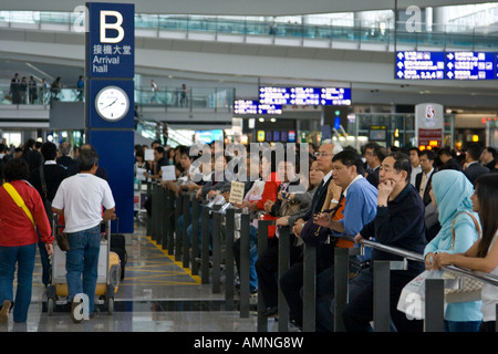 Arrivals Hall Bereich HKG Hong Kong International Airport Stockfoto