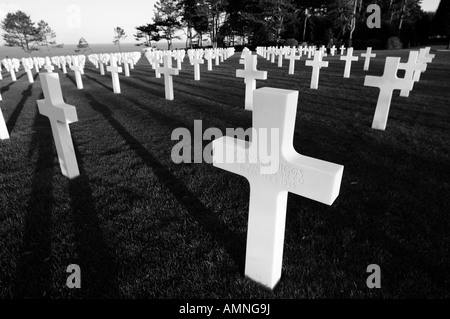 Amerikanischen Krieg D-Day Landung Friedhof am Omaha Beach. Normandie Frankreich. Stockfoto