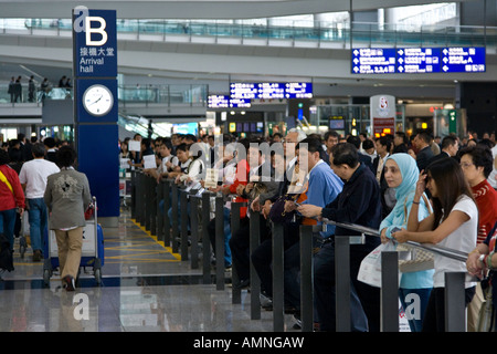 Arrivals Hall Bereich HKG Hong Kong International Airport Stockfoto